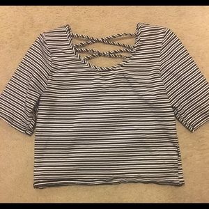A striped crop top